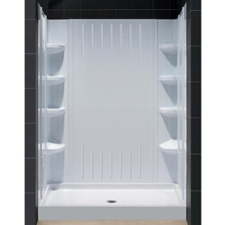 DreamLine 60x30-inch Bath Tub Replacement Back Wall Shower Tray Combo Kit