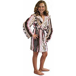 Childrens Microluxe Delia Hooded Short Bath Robe