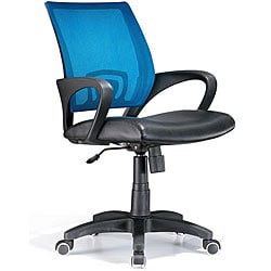 Leatherette Blue Office Chair