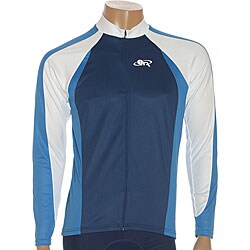 ETA Men's Long-sleeve Blue/ White Cycling Jersey
