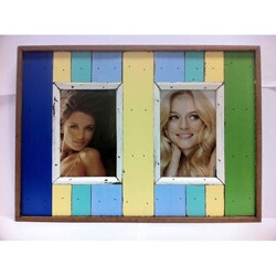Wood Beach House Double Picture Frame (Thailand)