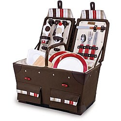 Picnic Time Pioneer Moka Canvas basket svc for 2