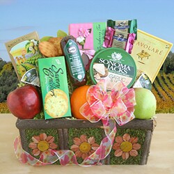 Fruits and Flowers for Mom Gift Basket.