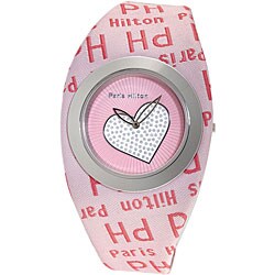 Paris Hilton Women's Pink Heart Cuff Watch