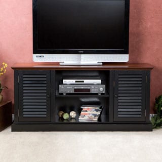 Antebellum Two-Tone Walnut/ Black Media Stand