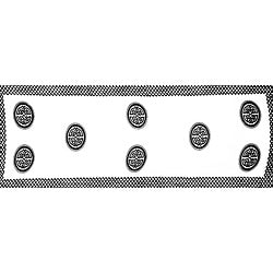 Black and White Celtic Interlace Knotwork Half Sarong (Indonesia)-Image