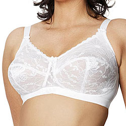 Goddess Women's Floral Lace White Soft Cup Bra