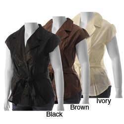 Be Lush Women's Plus Size Double-breasted Blouse