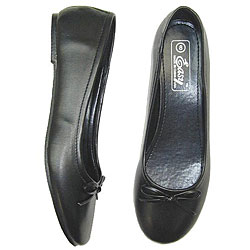 Women's Black Ballerina Flats (Case of 18 Pairs)