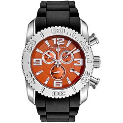 Swiss Legend Men's Steel Commander Orange Dial Chronograph Watch
