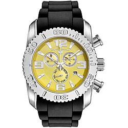 Swiss Legend Men's Steel Commander Yellow Dial Chronograph Watch