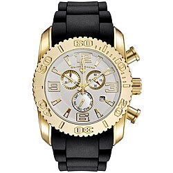 Swiss Legend Men's Commander Yellow Gold White Dial Chronograph Watch