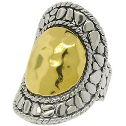 Two-tone Abstract Circles Ring