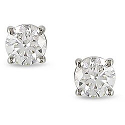 Miadora 14k Gold 1/3ct TDW Certified Diamond Solitaire Earrings (H-I, SI1-SI2)