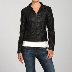 Honee Women's Black Paneled Motorcycle Jacket