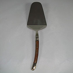 Stainless Steel Curved Wood Cake Server (India)