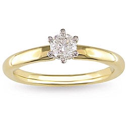 18k Gold 1/2ct TDW Diamond Solitaire Engagement Ring (H-I, SI2)