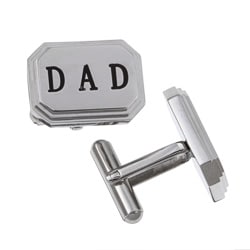 Stainless Steel 'Dad' Cuff Links