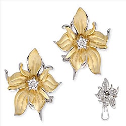 Diamond Flower Earring