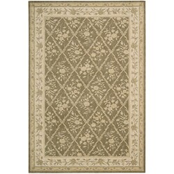 Hand-carved Green Rug (9'6 x 13')