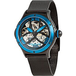 Stuhrling Original Women's Alpine Slalom Blue Skeleton Automatic Watch