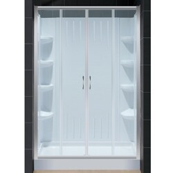 DreamLine 32x60-inch Clear Glass Complete Bathtub Replacement Shower Kit