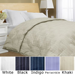 Solid 233 Thread Count Damask Stripe Down Blend Comforter