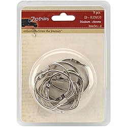 Custom Binding 1.5-inch Medium Chrome D-Rings (Pack of 8)