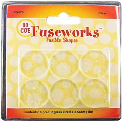 Fusible Clear Glass Shapes 90COE Clear Rounds (Pack of 6)