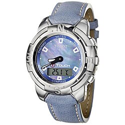 Tissot Men's T-Touch Titanium Case Leather Strap Digital Watch
