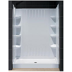 DreamLine 32x60 inch Frosted Glass Bathtub Replacement Shower Kit