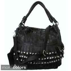 Amerileather 'Tutu' Top-grain Lambskin Leather Handbag