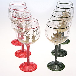 Certified International Holiday Magic Wine Glasses (Pack of 6)