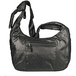 Made in Italy Desmo Grey Nappa Hobo | Overstock.com