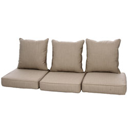 Clara Outdoor Wicker Sofa Cushion Set Made with Sunbrella Fabric