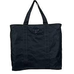 Prada Tessuto Dark Blue Nylon Oversized Tote