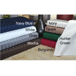 Egyptian Cotton 400 Thread Count Stripe Pillowcases (Set of 2)