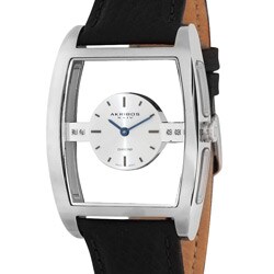 Akribos XXIV Men's Diamond Swiss Quartz Floating Strap Watch