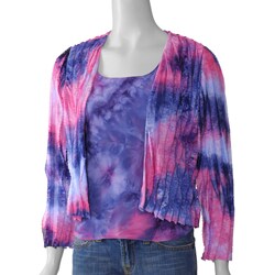 Adi Designs Junior's 2-piece Ruffled Cardigan and Tank Set