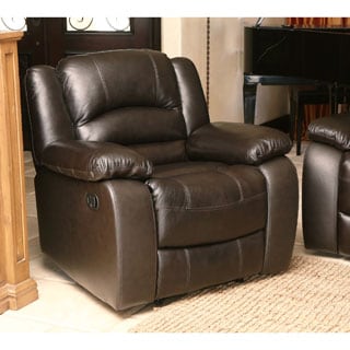 (>_<)  Abbyson Living Brownstone Premium Top-grain Leather Reclining Armchair