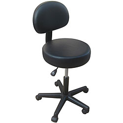 Pneumatic Rolling Massage Black Back Rest Stool