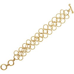 NEXTE Jewelry 14k Gold Overlay Corona Circle Bracelet (50.8 mm)