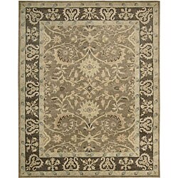 Hand-tufted Beaufort Brown Wool Rug (8' x 11')