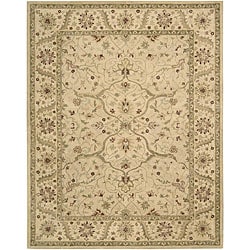 Handmade Beaufort Ivory Wool Rug (5'6 x 7'4)