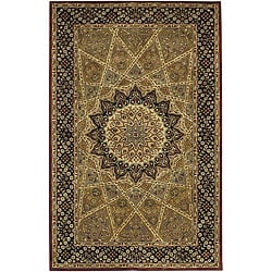 Hand-tufted Mandara Green Wool Rug (9' x 13')