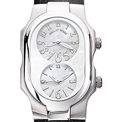 Philip Stein Women's 1-F-FSMOP-CB Black Leather Strap Watch 