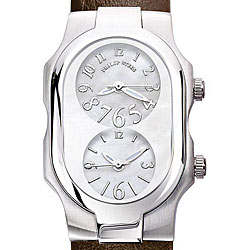 Philip Stein Women's 'Signature' Brown Leather Strap Watch 1-F-FSMOP-CBR 