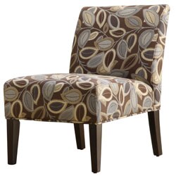 Decor Leaves Print Upholstered Lounge Chair