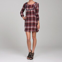 Mavi Women's Lace Detail Plaid Tunic Dress.