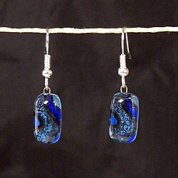 Warm Current Fused Glass Earrings (Chile)